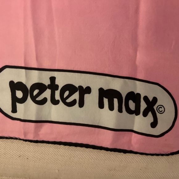 Vintage Peter Max Silk Self Portrait Print Scarf - Picture 3 of 7